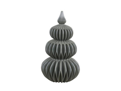 Innendørs julepynt Juletre Polyresin H27 / Ø15 cm støvete grønt