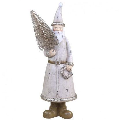 Innendørs julepynt Julenissen juletre H22.5 / L9 / B8.5 cm latte SALG