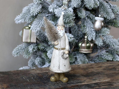 Innendørs julepynt Julenissen juletre H22.5 / L9 / B8.5 cm latte SALG