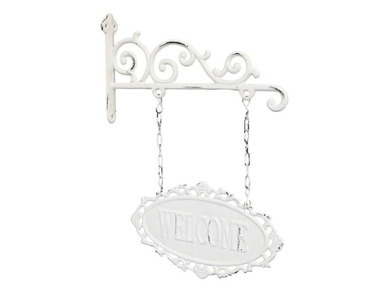 Dekorasjon Skilt "Welcome" H38 / L30,5 / B4 cm antikk krem