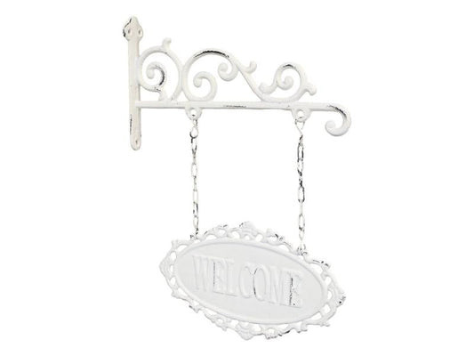 Dekorasjon Skilt "Welcome" H38 / L30,5 / B4 cm antikk krem