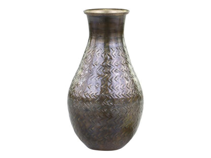 Dekorativ Vase til dekorasjon antikk messing H19/D9 cm SALG