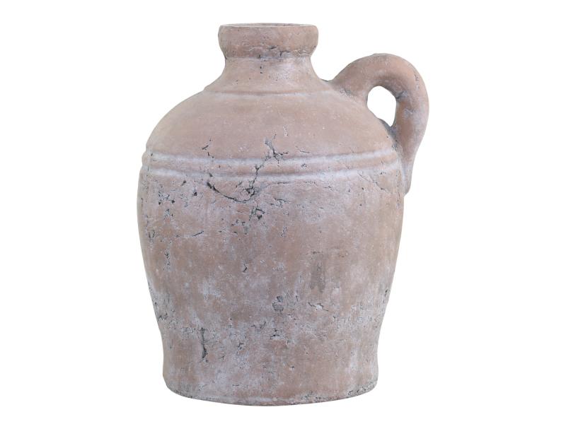 Dekorativ Kanne Terracotta flaske håndtak H24 / L18.5 / B17.5 cm 1 st SALG