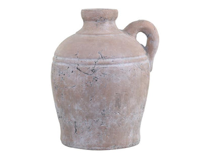 Dekorativ Kanne Terracotta flaske håndtak H24 / L18.5 / B17.5 cm 1 st SALG