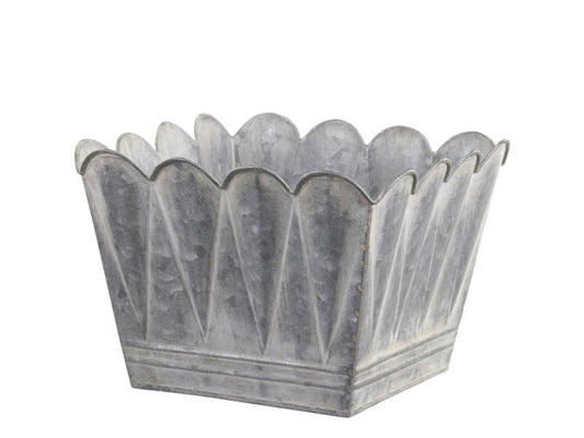 Blomsterpotte Blomsterkrukke Innendørs bue antikk sink H16,5/L23/B23 cm