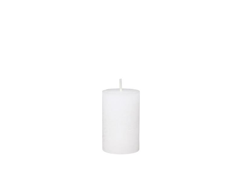 Lys Macon rustikk Kubbelys hvit 16h H8 / Ø5 cm SALG
