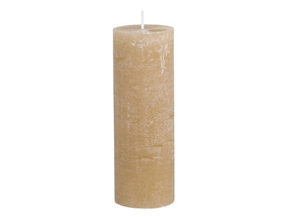 Lys Macon rustikk Kubbelys honning 80h H20 / Ø7 cm SALG