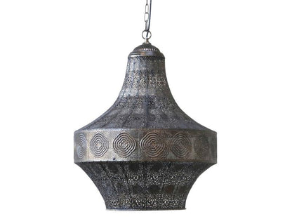 Taklampe gl. m. mønster H60 / Ø46 cm antikk bronse SALG
