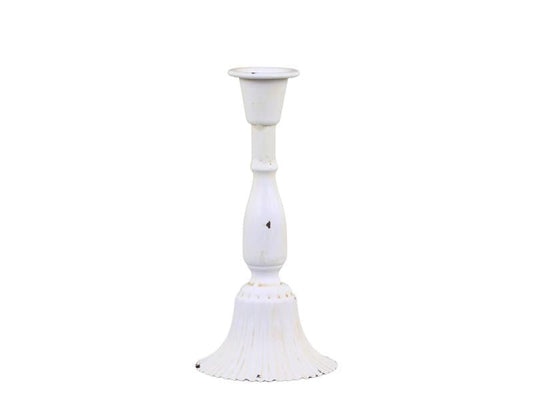 Lysestake H20,5/Ø10 cm antikk krem 1 st