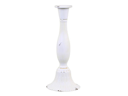 Lysestake H23,5/Ø10 cm antikk krem 1 st