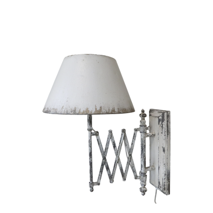 Vegglampe H56/L38/B63 cm antikk krem