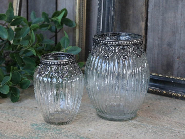 Dekorativ Vase sølvpynt H14 / Ø11 cm klar 1 st SALG