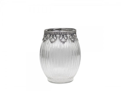 Dekorativ Vase sølvpynt H14 / Ø11 cm klar 1 st SALG