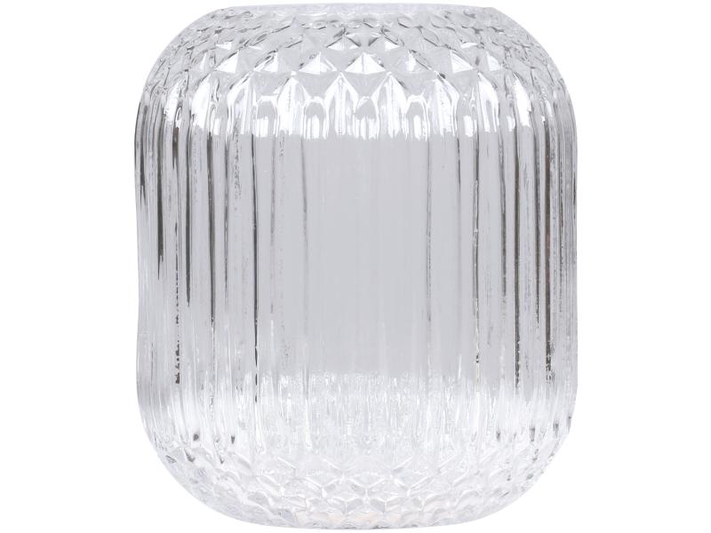 Dekorativ Vase rutemønster H18 / Ø14 cm klar SALG
