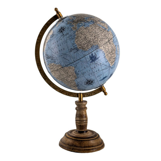 Dekorasjon Globus Globe Blå, Grå, Beige 22x22x37 cm