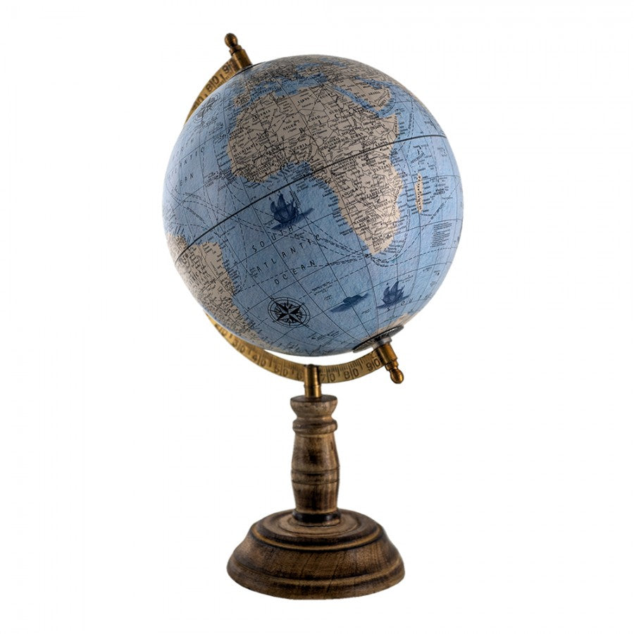 Dekorasjon Globus Globe Blå, Grå, Beige 22x22x37 cm