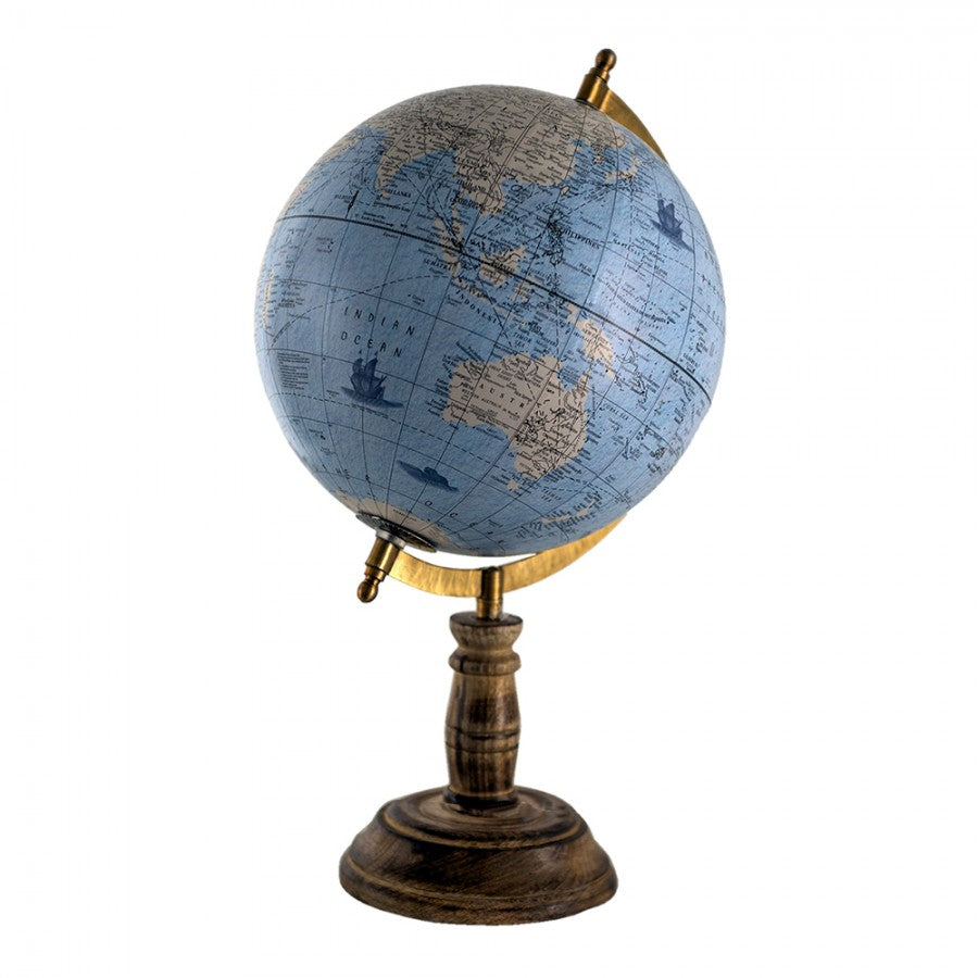 Dekorasjon Globus Globe Blå, Grå, Beige 22x22x37 cm