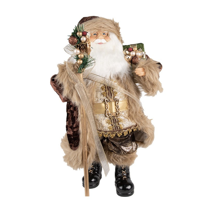 Juldekoration Inomhus Jultomte 47 cm Brun Beige Polyresin