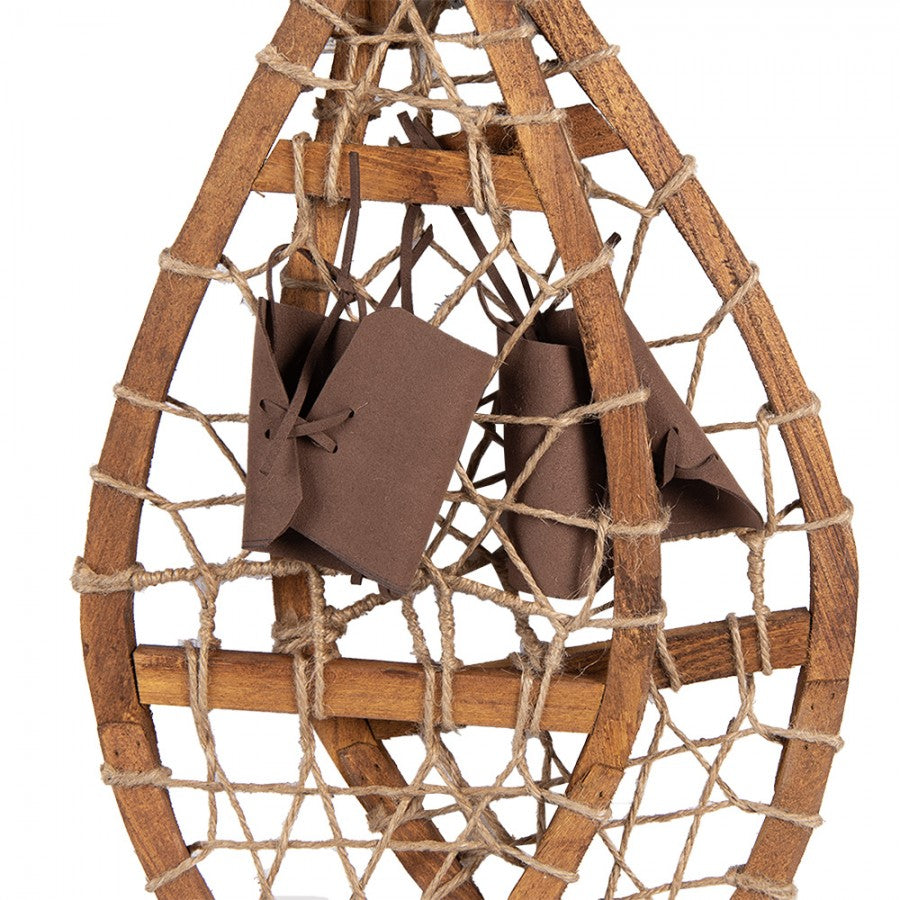 Innendörs Julepynt snøsko 55x22x5 cm Brunt tre