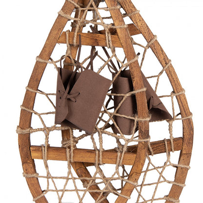 Innendörs Julepynt snøsko 55x22x5 cm Brunt tre