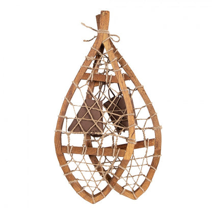 Innendörs Julepynt snøsko 55x22x5 cm Brunt tre