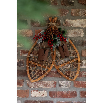 Innendörs Julepynt snøsko 55x22x5 cm Brunt tre