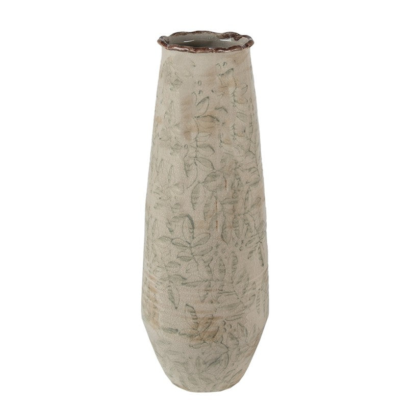 Dekorativ Vase Grønn Beige Ø 14x40 cm