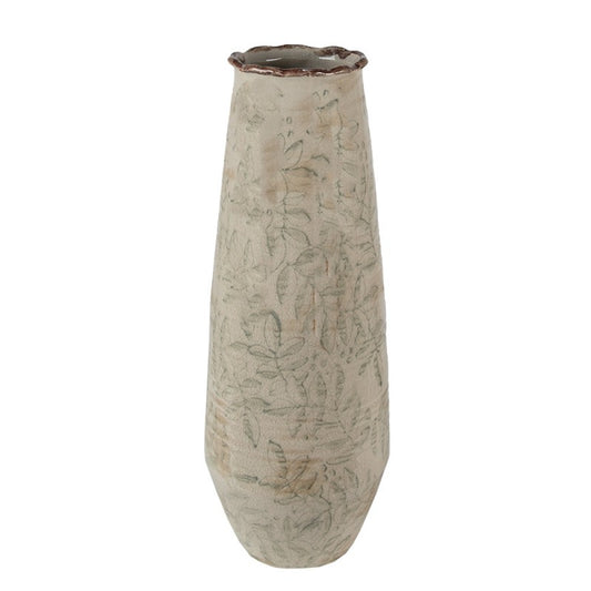 Dekorativ Vase Grønn Beige Ø 14x40 cm