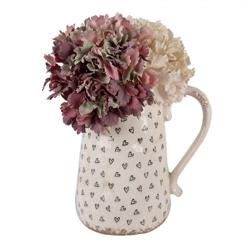 Dekorativ Kanna 21x15x23 Cm Beige Svart Keramisk