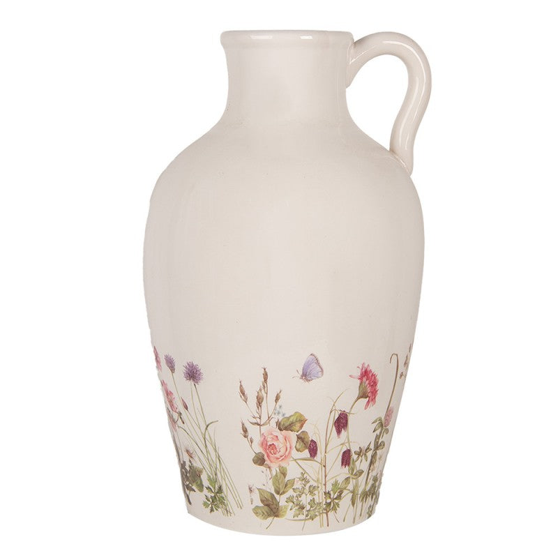 Dekorativ Vase Ø 30x50 cm Beige Rosa