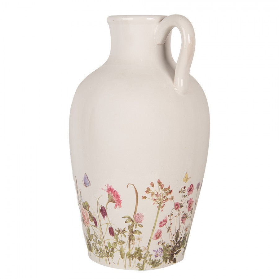 Dekorativ Vase Ø 30x50 cm Beige Rosa