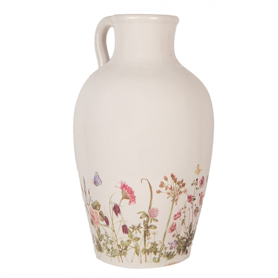 Dekorativ Vase Ø 30x50 cm Beige Rosa