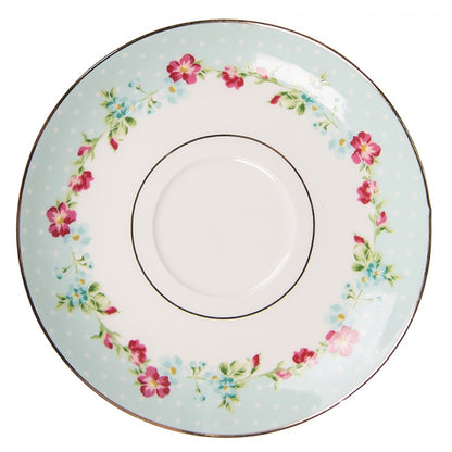 Kjøkkenservise Kopp og tallerken Hvit 13x10x7 / Ø 15x2 cm / 250 ml 4-pakning