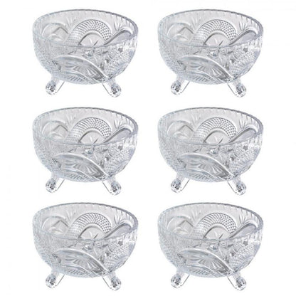 Dekorativ skål Serveringsskål 6-pack Ø 10x6 Cm Transparent Glas