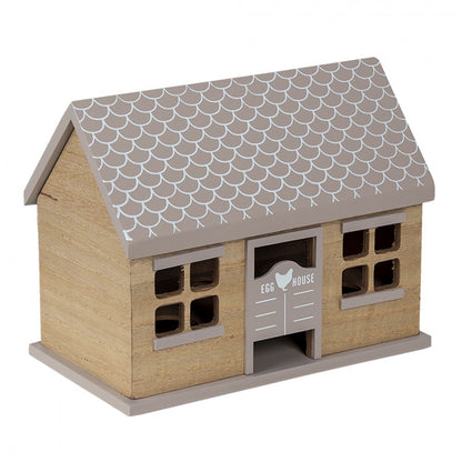 Påskepynt Eggeskap Hus Brun 23x13x18 cm