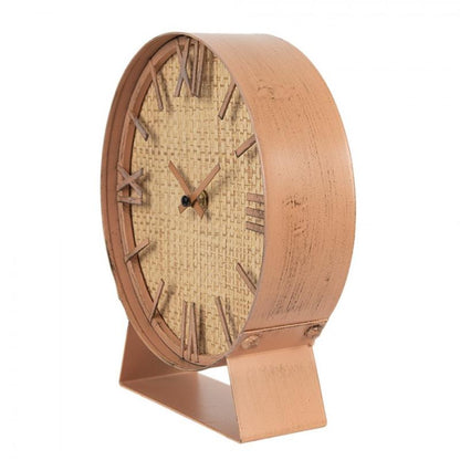 Bordsklocka 24 Cm Brun MDF-järn