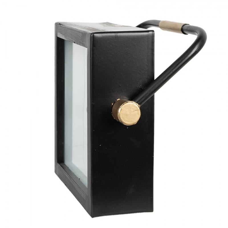 Bordsklocka Svart, Vit 19x5x19 cm / 1xAA