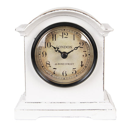 Bordklokke 13x7x14 cm White Wood