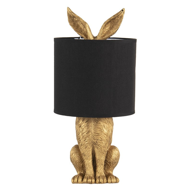 Bordslampa Kanin Ø 20x43 cm Guld Svart Polyresin