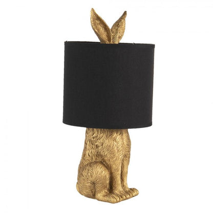 Bordslampa Kanin Ø 20x43 cm Guld Svart Polyresin