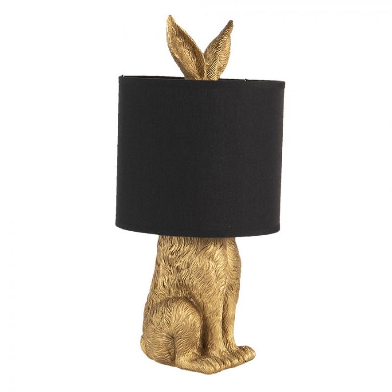 Bordslampa Kanin Ø 20x43 cm Guld Svart Polyresin
