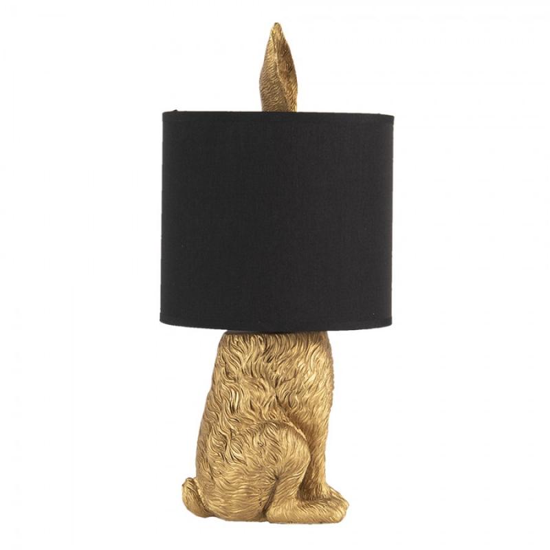 Bordslampa Kanin Ø 20x43 cm Guld Svart Polyresin