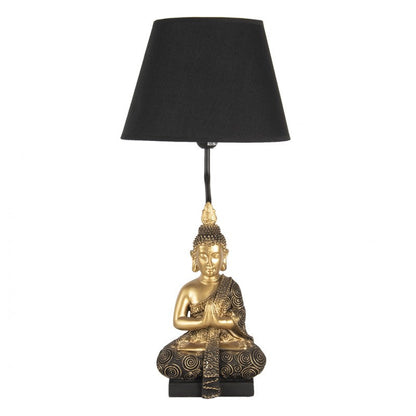 Bordslampa Ø 28x60 Cm Guldfärgad Svart Polyresin Skrivbordslampa