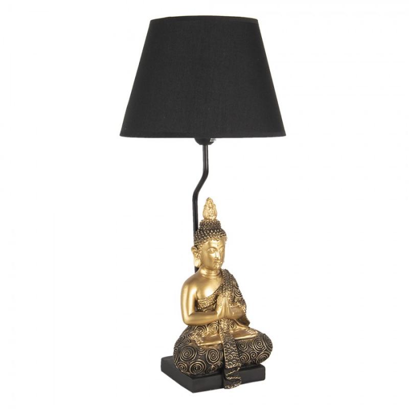 Bordslampa Ø 28x60 Cm Guldfärgad Svart Polyresin Skrivbordslampa