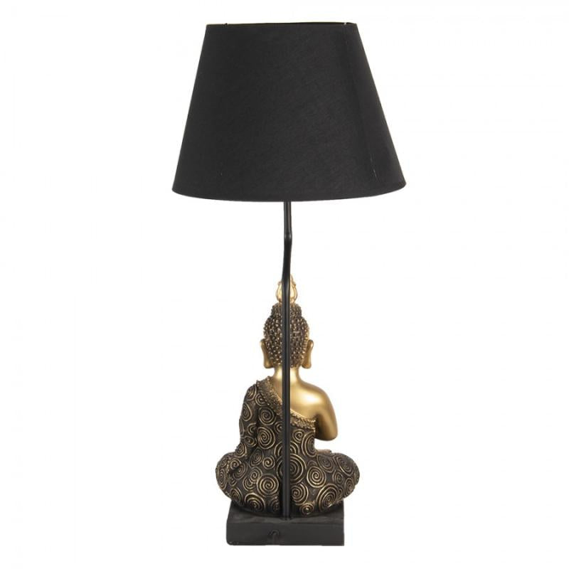 Bordslampa Ø 28x60 Cm Guldfärgad Svart Polyresin Skrivbordslampa