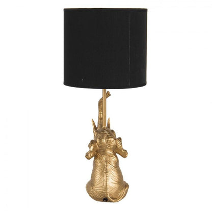 Bordslampa Ø 20x46 Cm Guldfärgad Svart Polyresin Skrivbordslampa