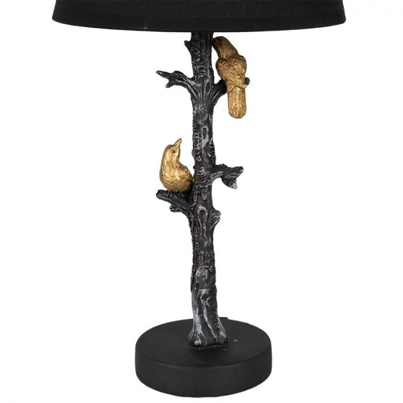 Bordslampa Ø 23x45 cm Svart Polyresin fågel