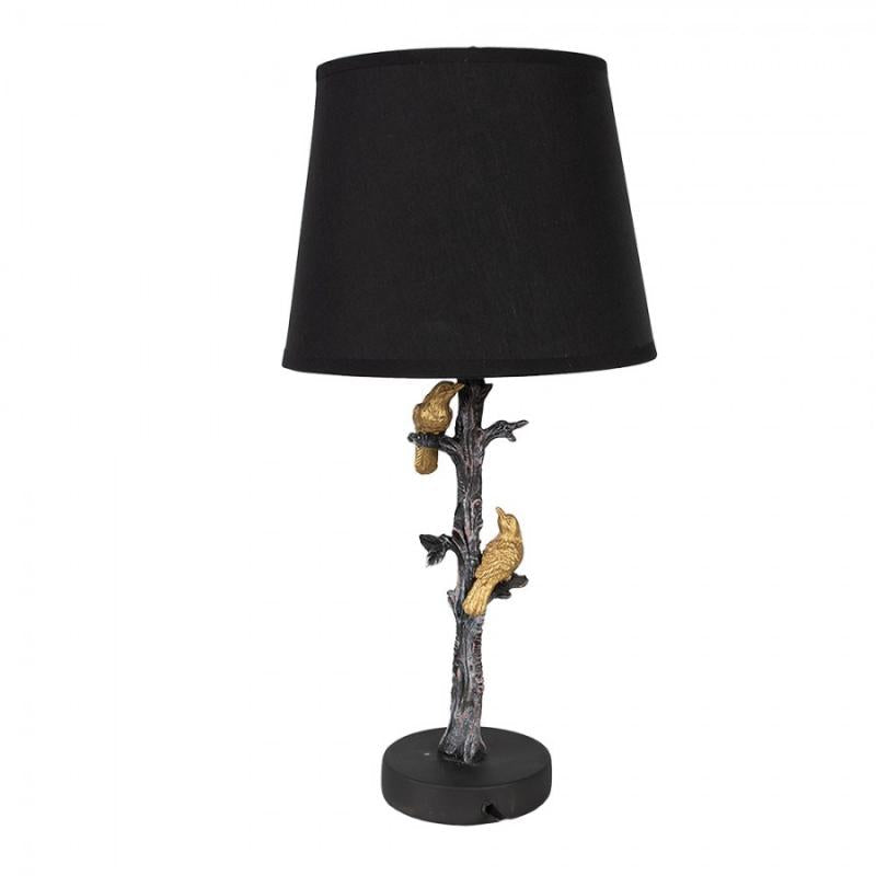 Bordslampa Ø 23x45 cm Svart Polyresin fågel