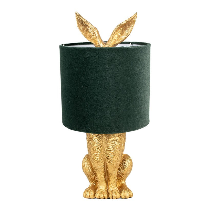 Bordlampe Kanin Ø 20x43 cm Gullfarget Grønn