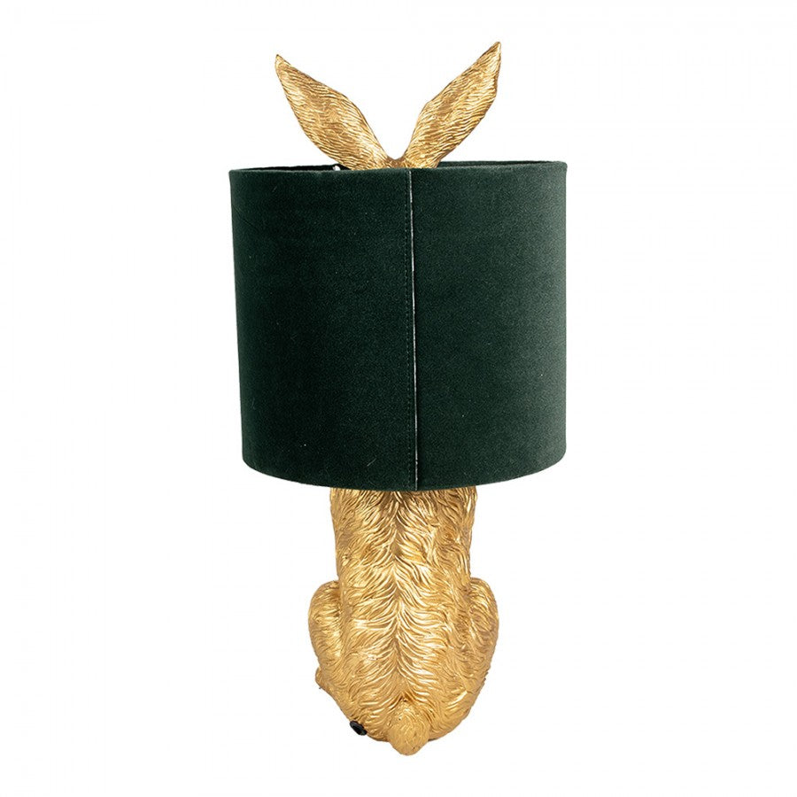 Bordlampe Kanin Ø 20x43 cm Gullfarget Grønn